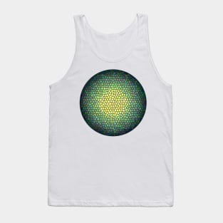 Stained Glass Green (Yellow) Sphere Tank Top